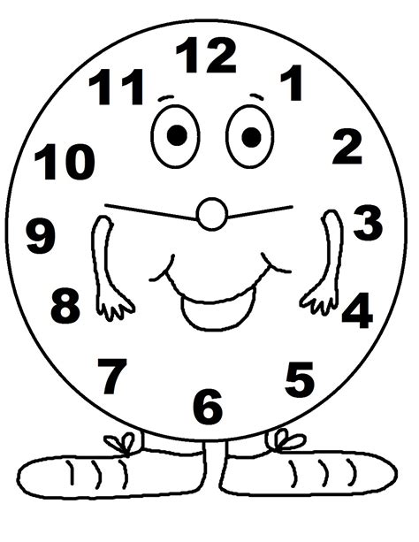 Free Printable Clock Coloring Pages For Kids.